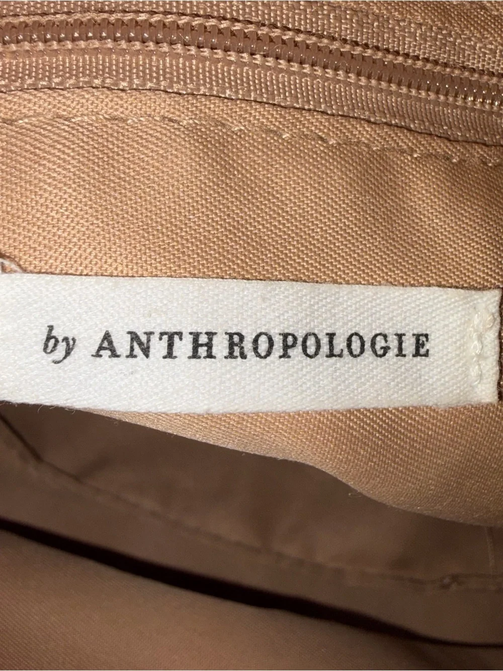 Anthropologie Taupe Faux Leather Travel Cosmetic Toiletries Bag Case
